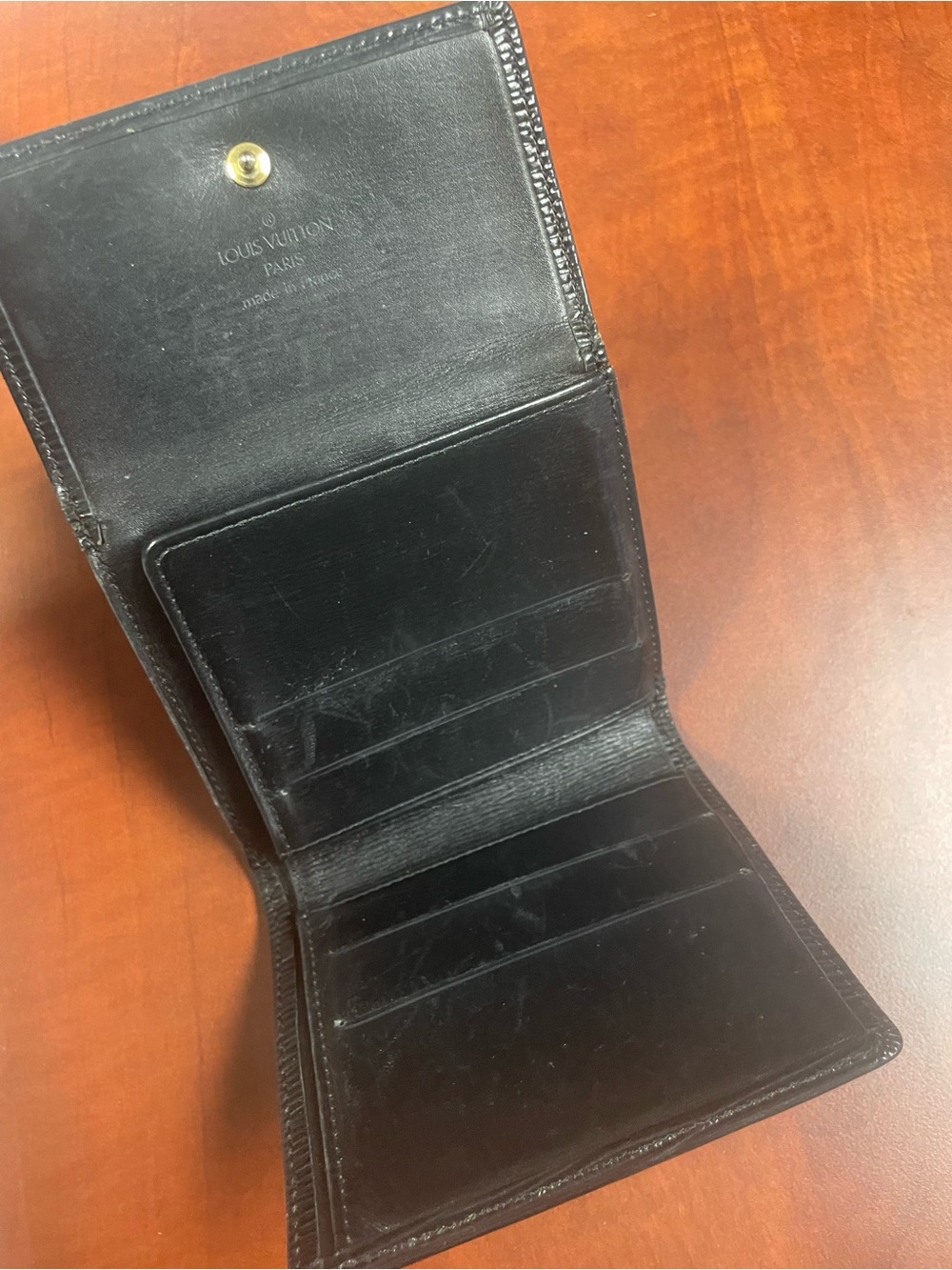 Louis Vuitton Black Epi Leather Folding Wallet - Picture 5 of 8